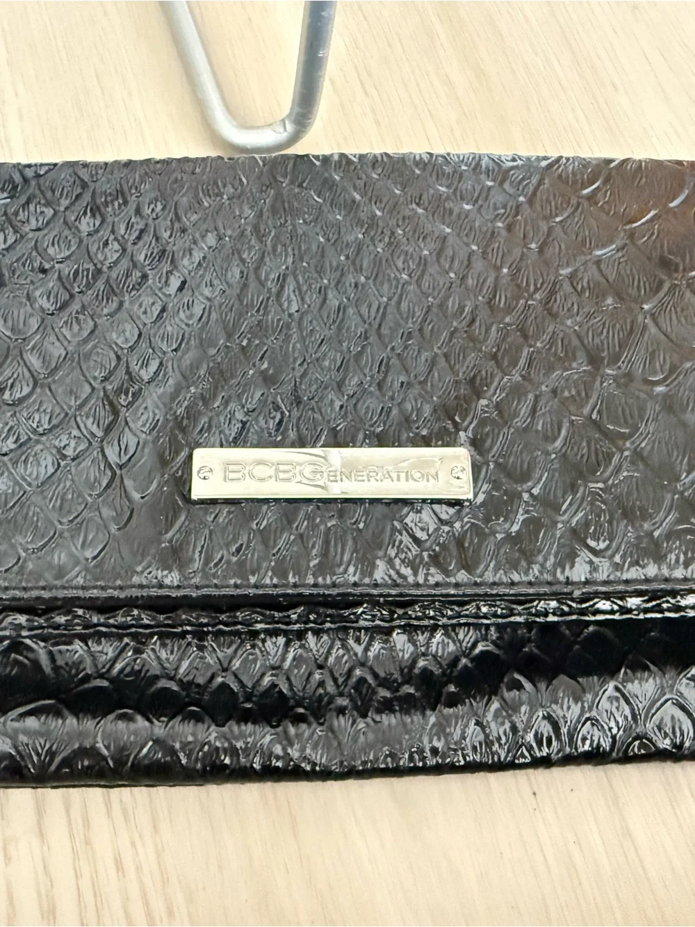 BCBGeneration Black Textured Clutch